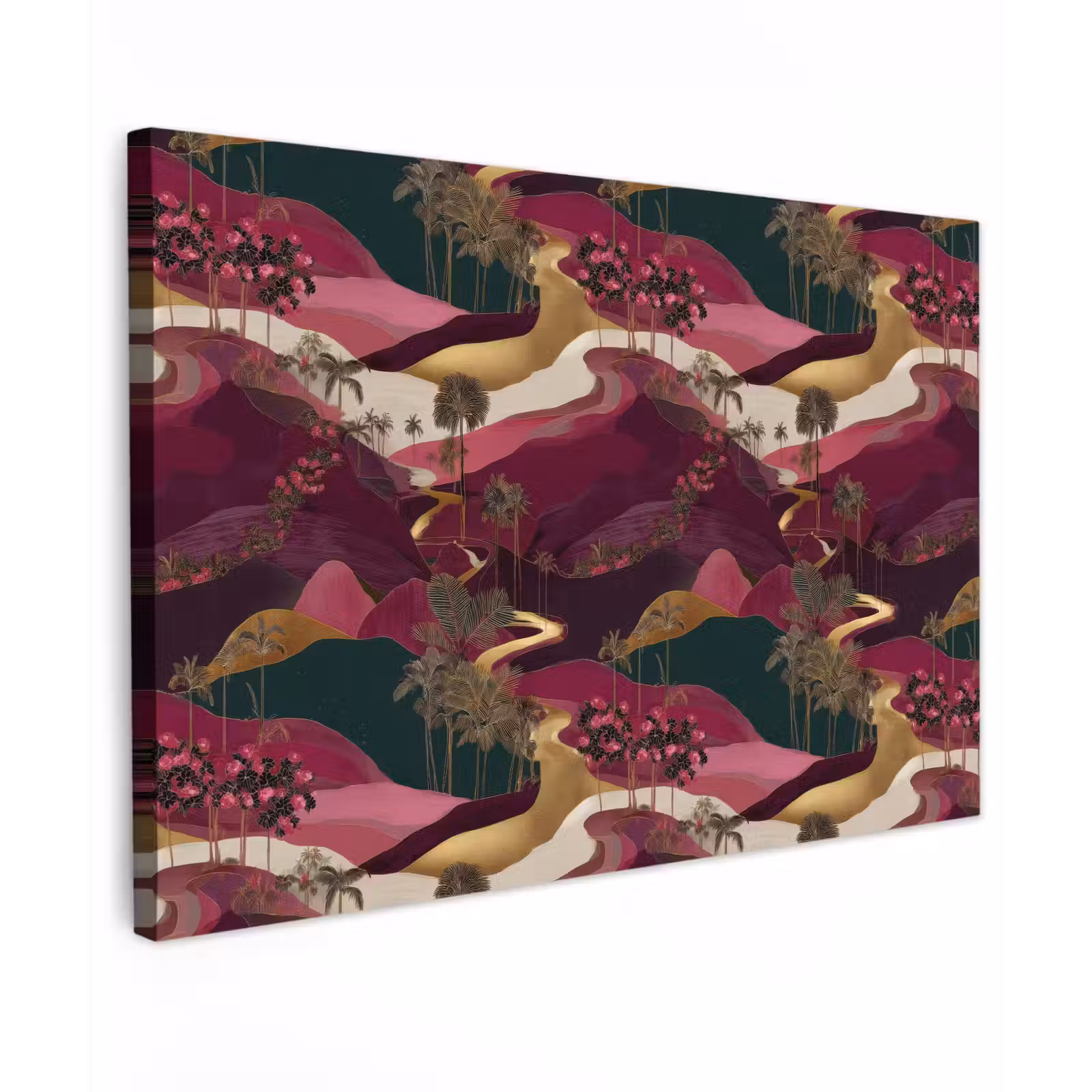 Canvas schilderij - Magisch - Palmbomen - Goud — 1