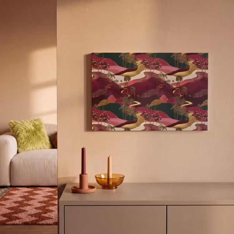 Canvas schilderij - Magisch - Palmbomen - Goud — 2