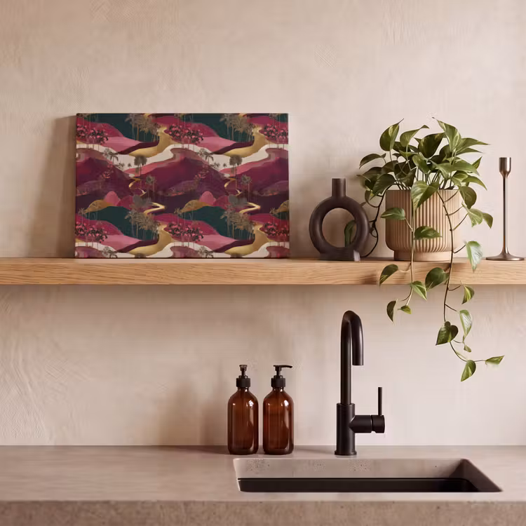Canvas schilderij - Magisch - Palmbomen - Goud — 3