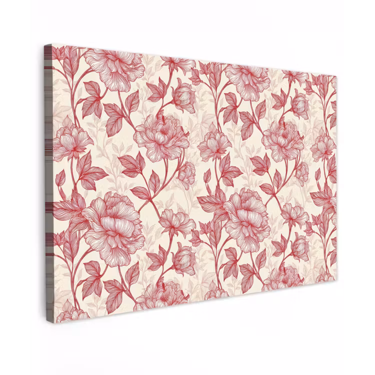 Canvas schilderij - Pioenrozen - Modern -  Rood — 1