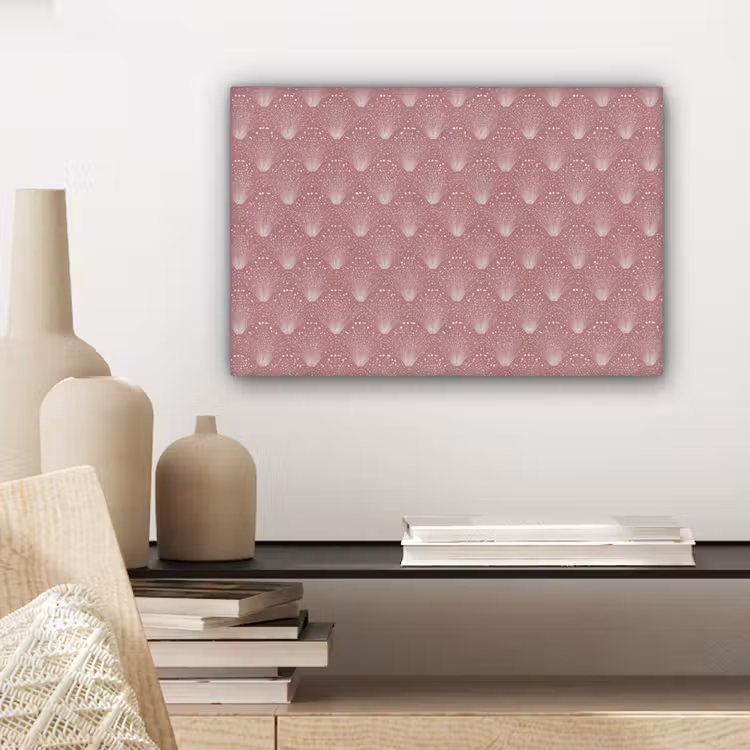Canvas schilderij - Trendy - Patroon - Roze — 5