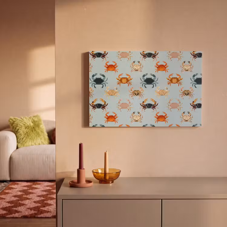 Canvas schilderij - Krabben - Speels - Kleurrijk — 2
