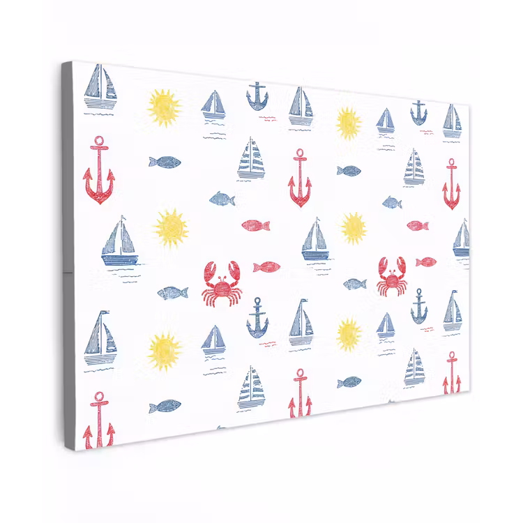 Canvas schilderij - Nautisch - Illustraties - Kleurrijk — 1