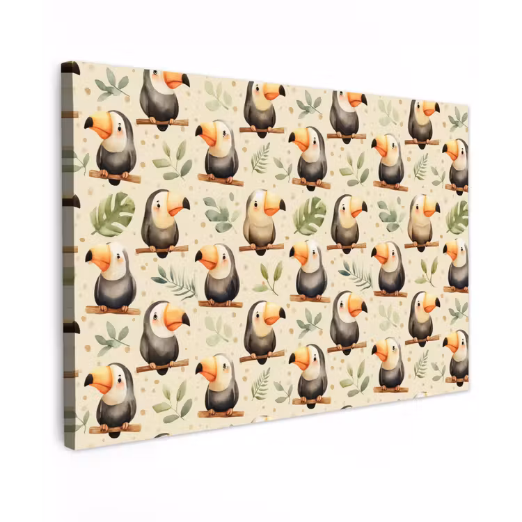 Canvas schilderij - Toekans - Exotisch - Kleurrijk — 1