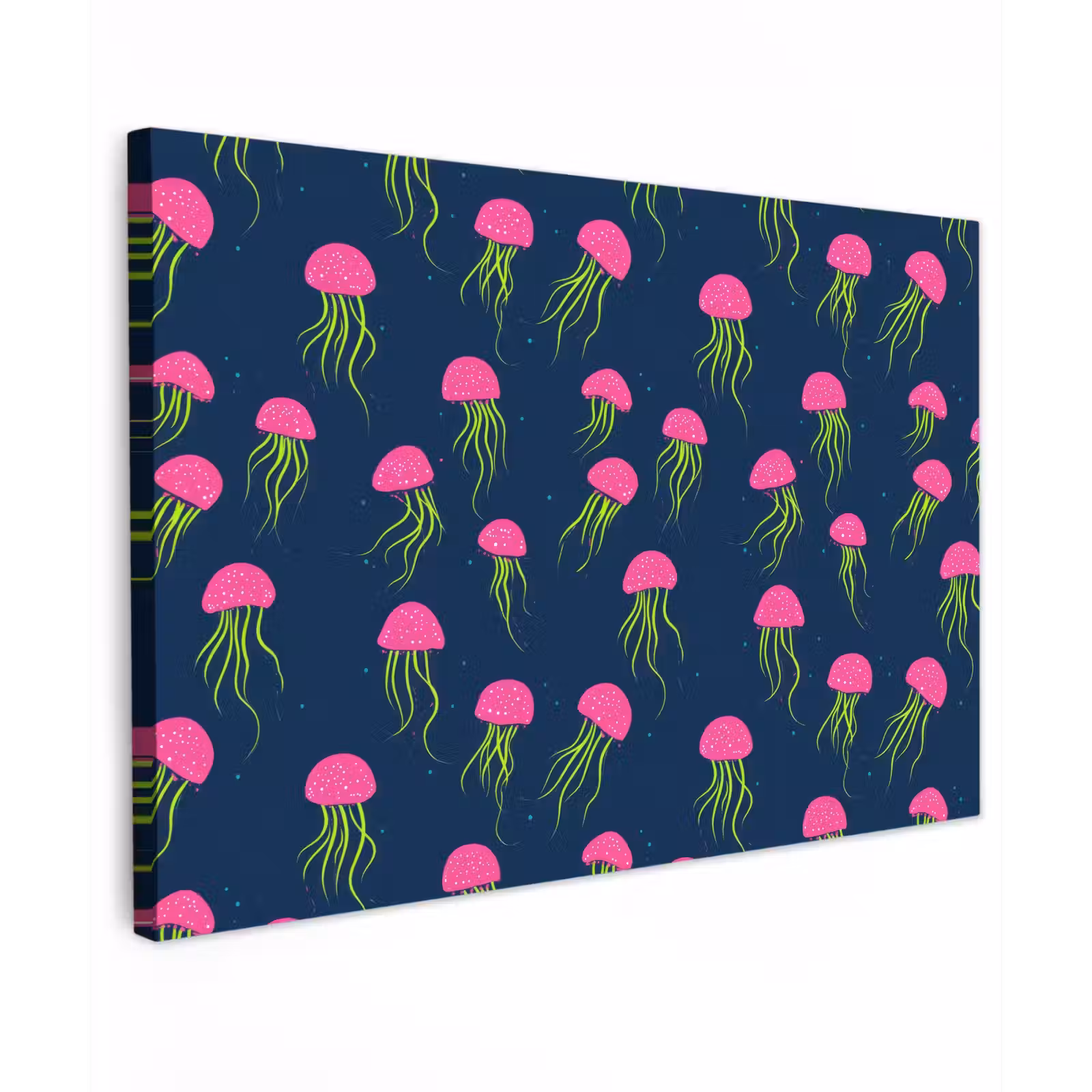 Canvas schilderij - Kwallen - Diepzee - Neon — 1