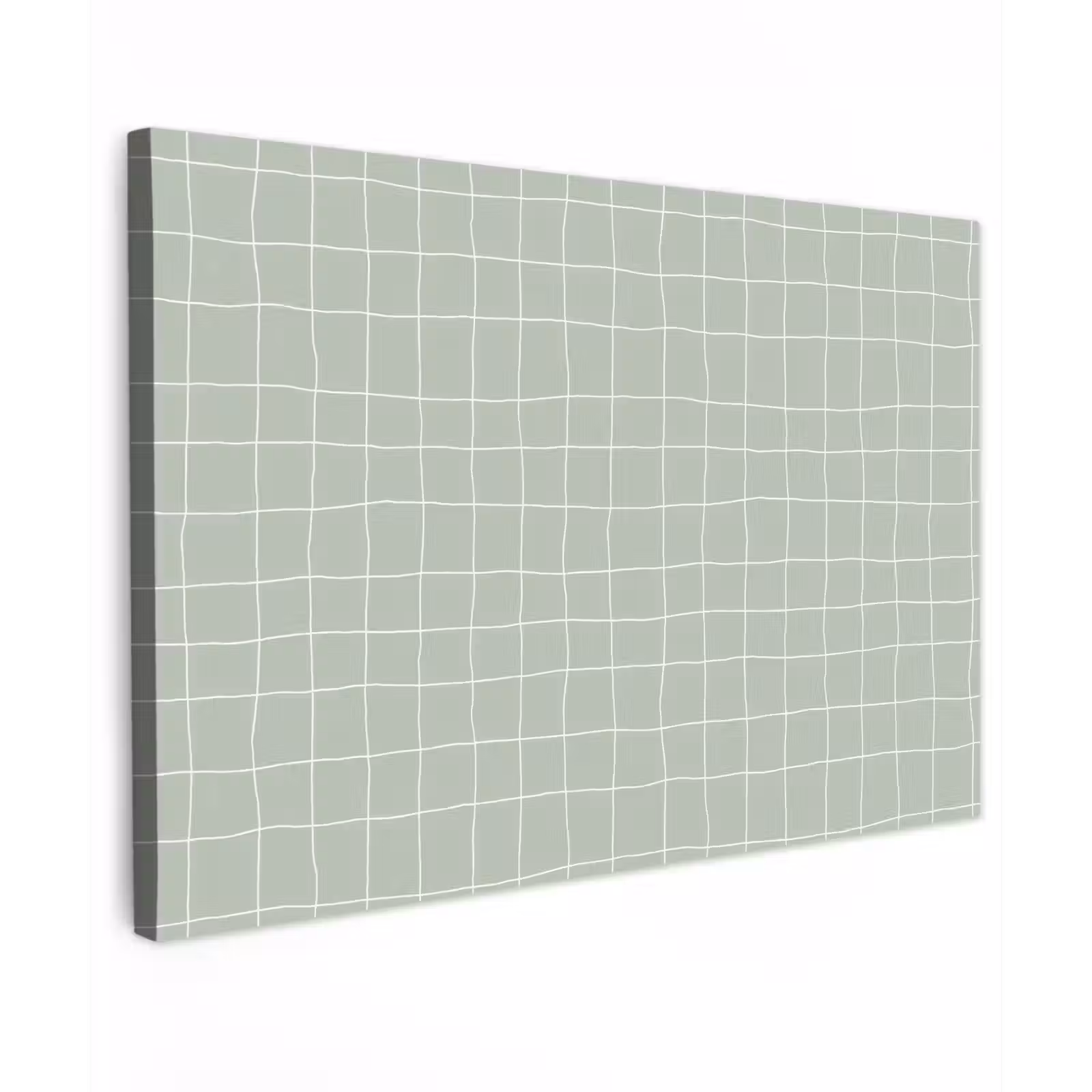 Canvas schilderij - Ruitpatroon - Golvend - Groen — 1