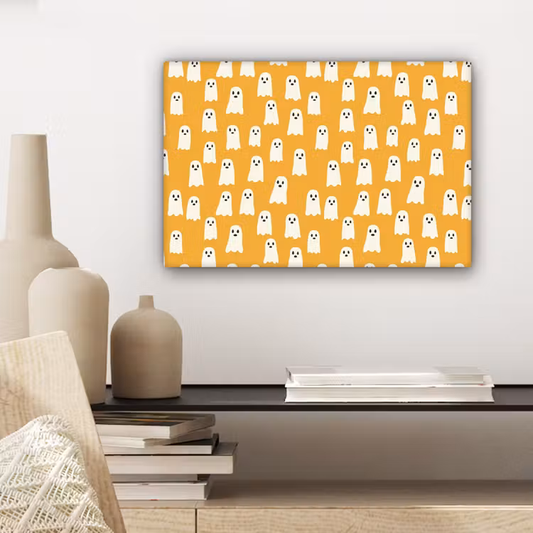 Canvas schilderij - Halloween - Spookjes - Oker — 5