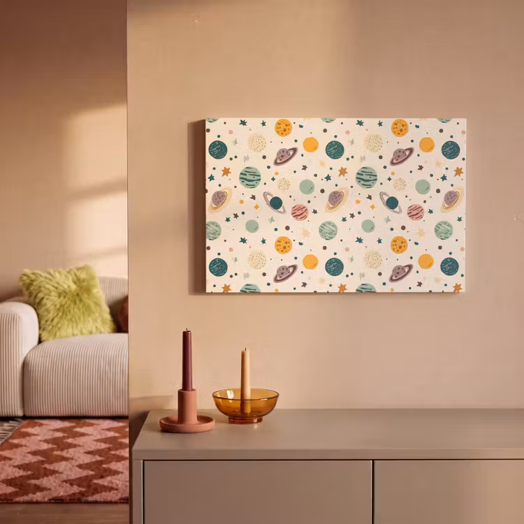 Canvas schilderij - Planeten - Retro - Kleurrijk — 2