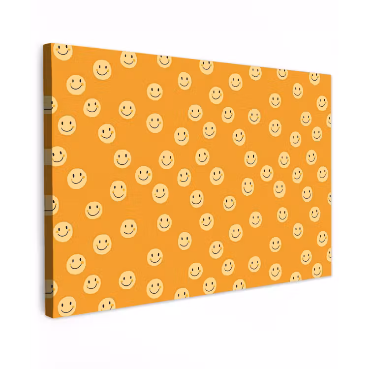 Canvas schilderij - Smileys - Retro - Heel — 1
