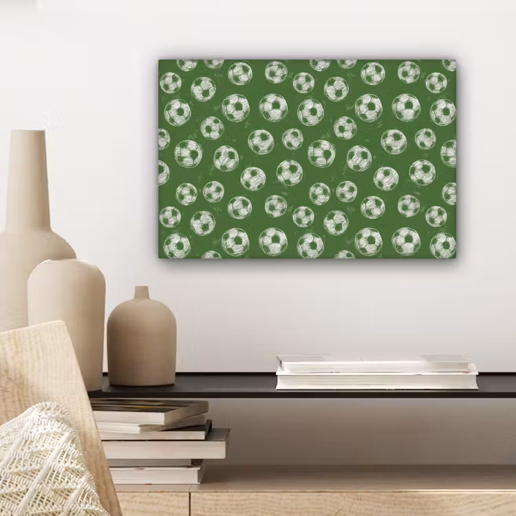 Canvas schilderij - Voetbal - Sport - Groen — 5