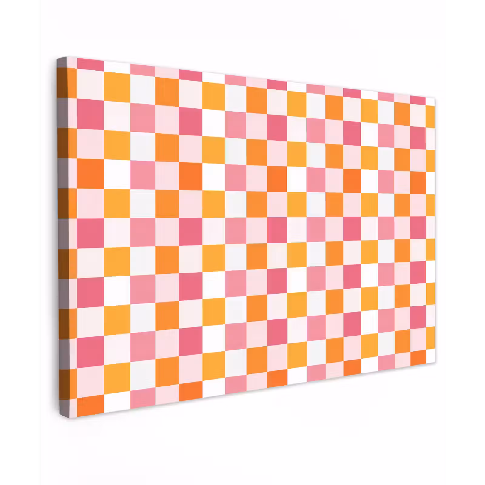 Canvas schilderij - Patroon - Vierkant - Roze — 1