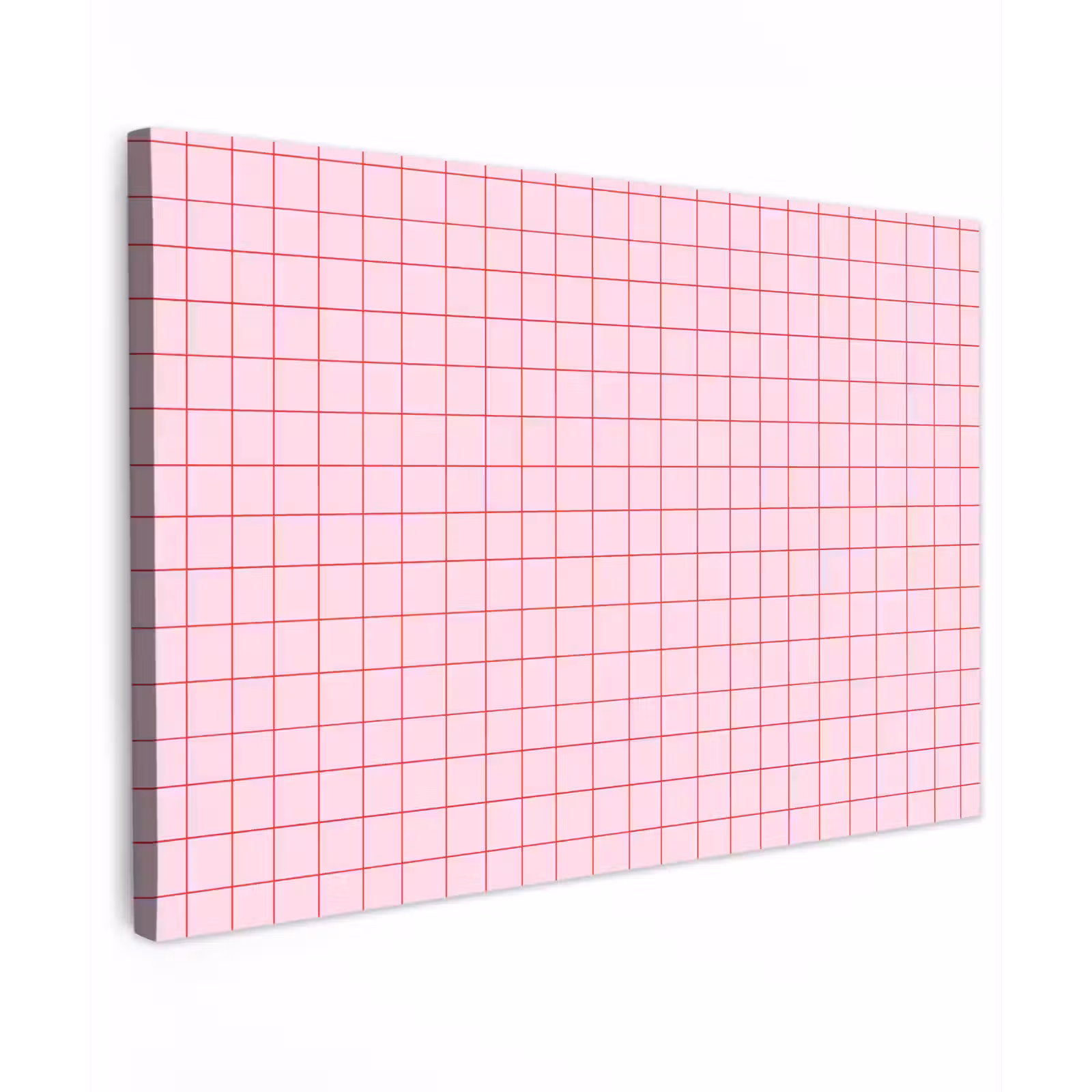 Canvas schilderij - Raster - Patroon - Roze — 1