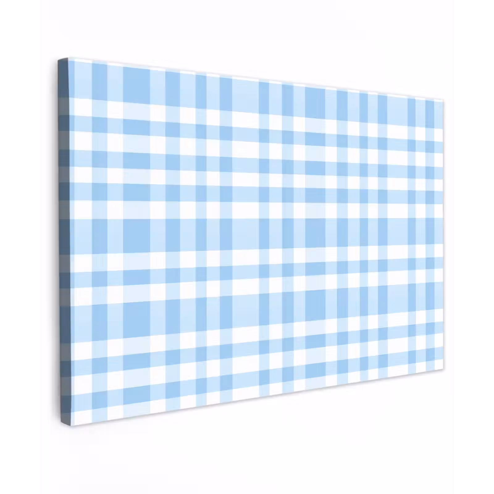 Canvas schilderij - Ruit - Patroon - Blauw — 1