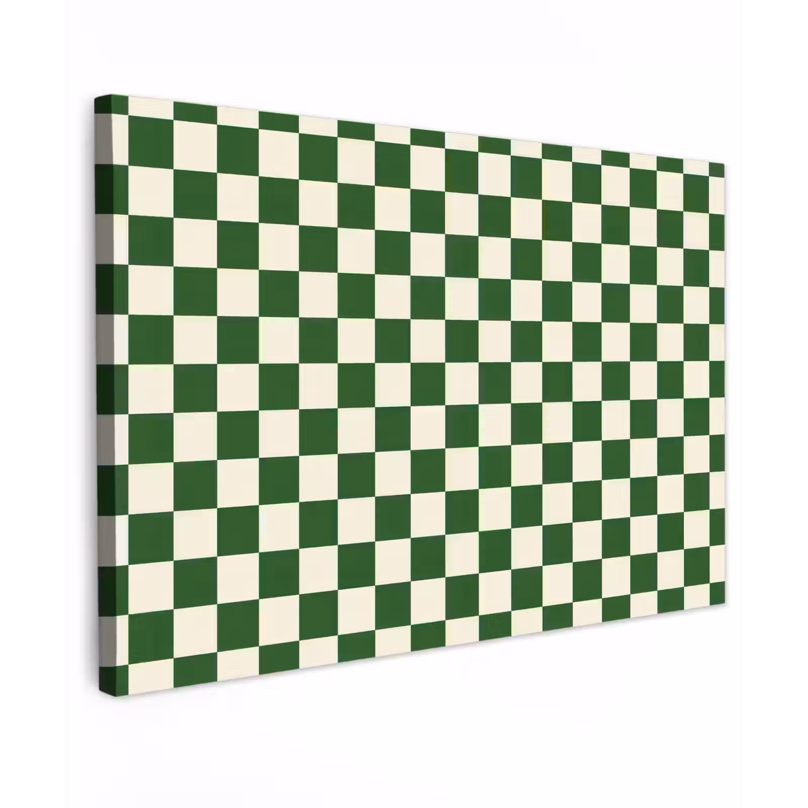 Canvas schilderij - Schaakbord - Patroon - Groen — 1