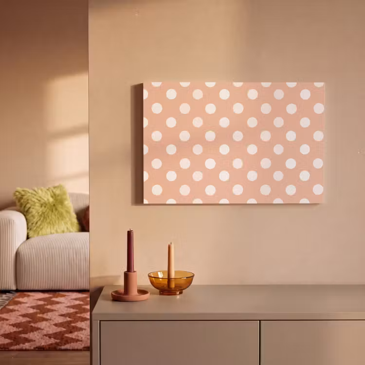 Canvas schilderij - Klassiek - Polka - Perzik — 2