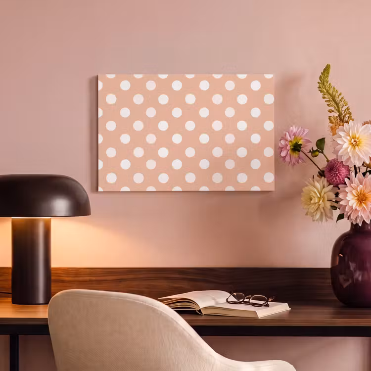 Canvas schilderij - Klassiek - Polka - Perzik — 4