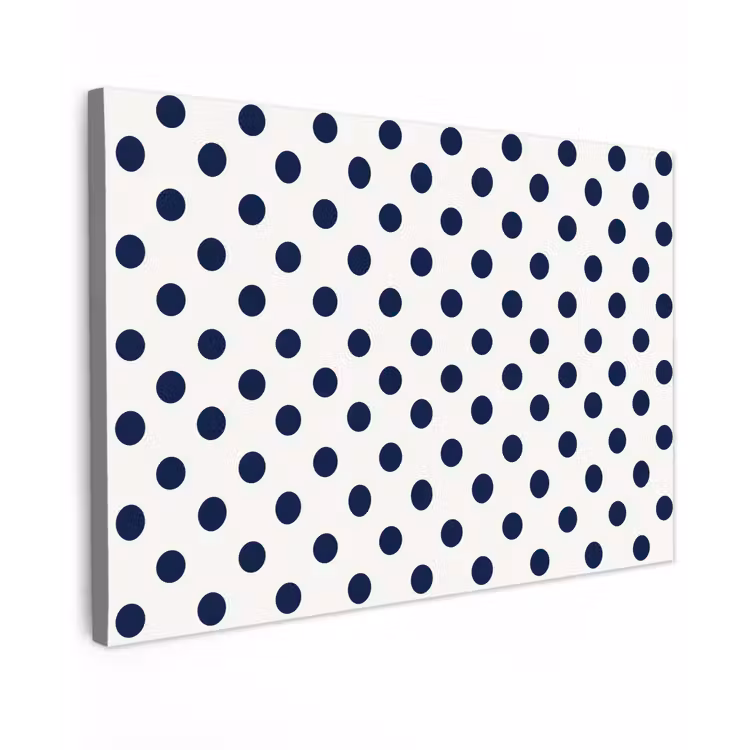 Canvas schilderij - Klassiek - Stippen - Blauw — 1
