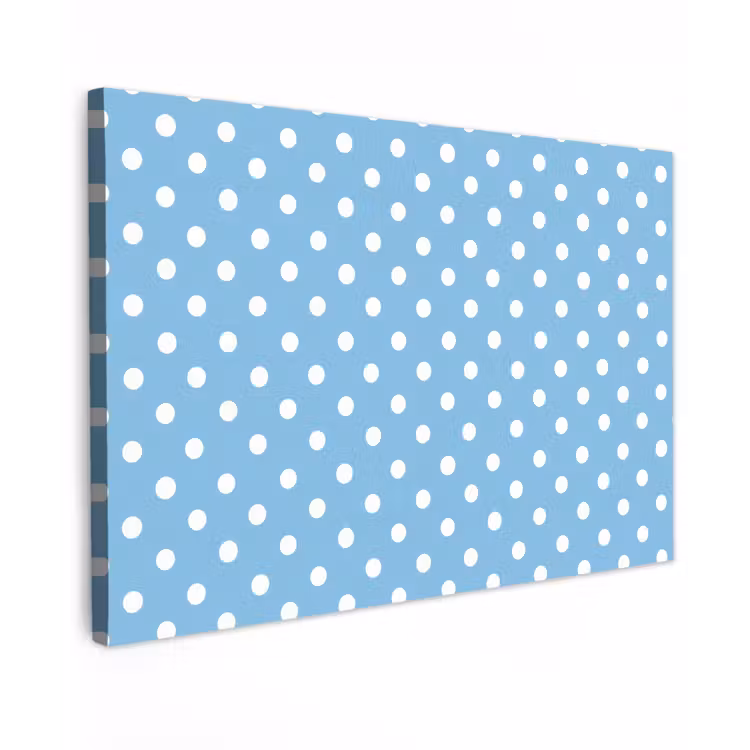 Canvas schilderij - Polka - Dots - Blauw — 1
