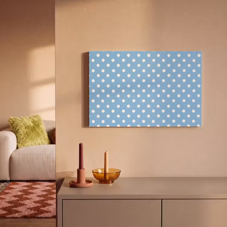 Canvas schilderij - Polka - Dots - Blauw — 2