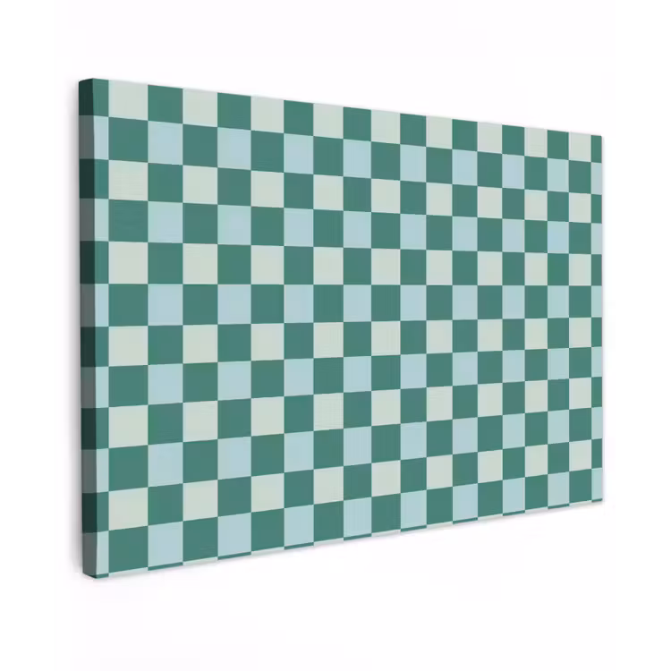 Canvas schilderij - Schaak - Klassiek - Groen — 1