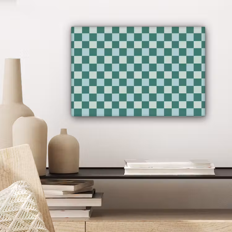 Canvas schilderij - Schaak - Klassiek - Groen — 5
