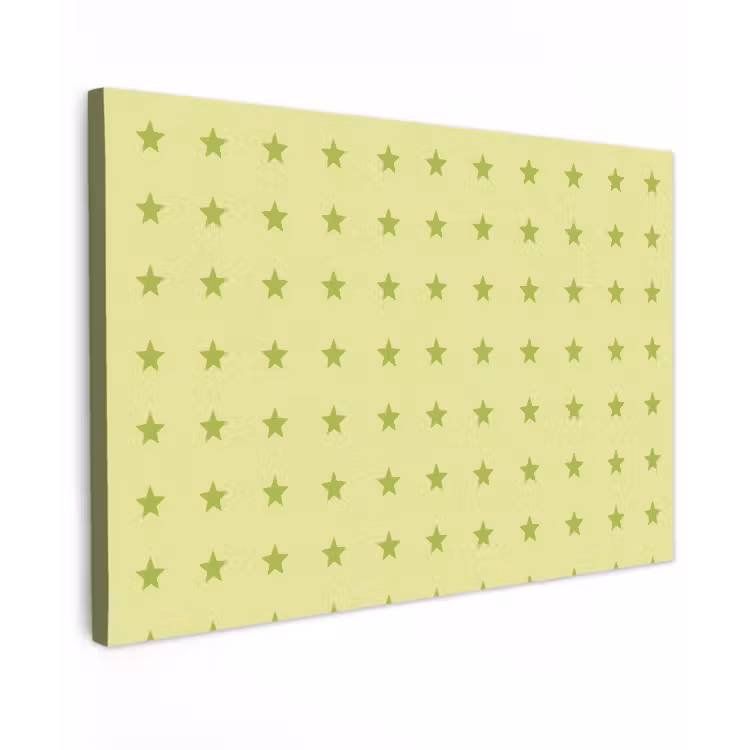 Canvas schilderij - Sterren - Patroon - Groen — 1