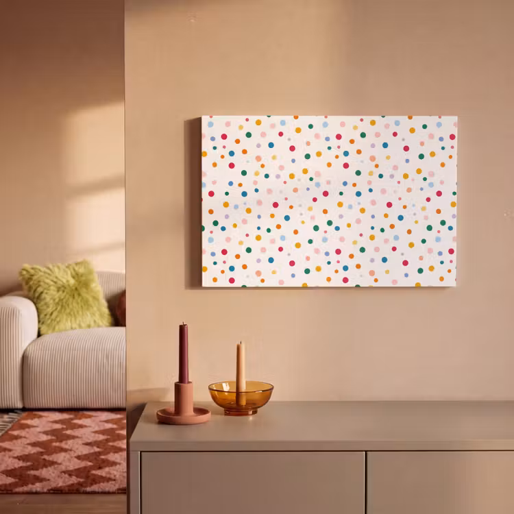 Canvas schilderij - Stippen - Speels - Kleurrijk — 2