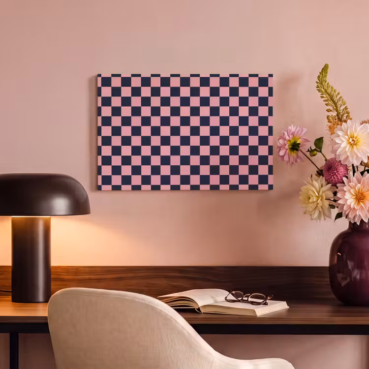 Canvas schilderij - Traditioneel - Patroon - Blauw - Roze — 4