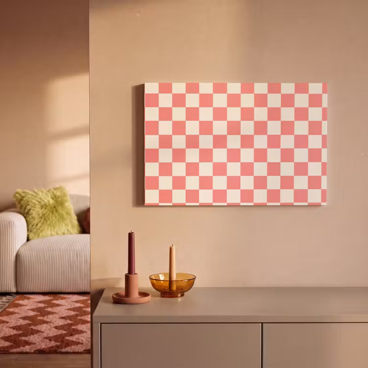 Canvas schilderij - Traditioneel - Patroon - Roze — 2