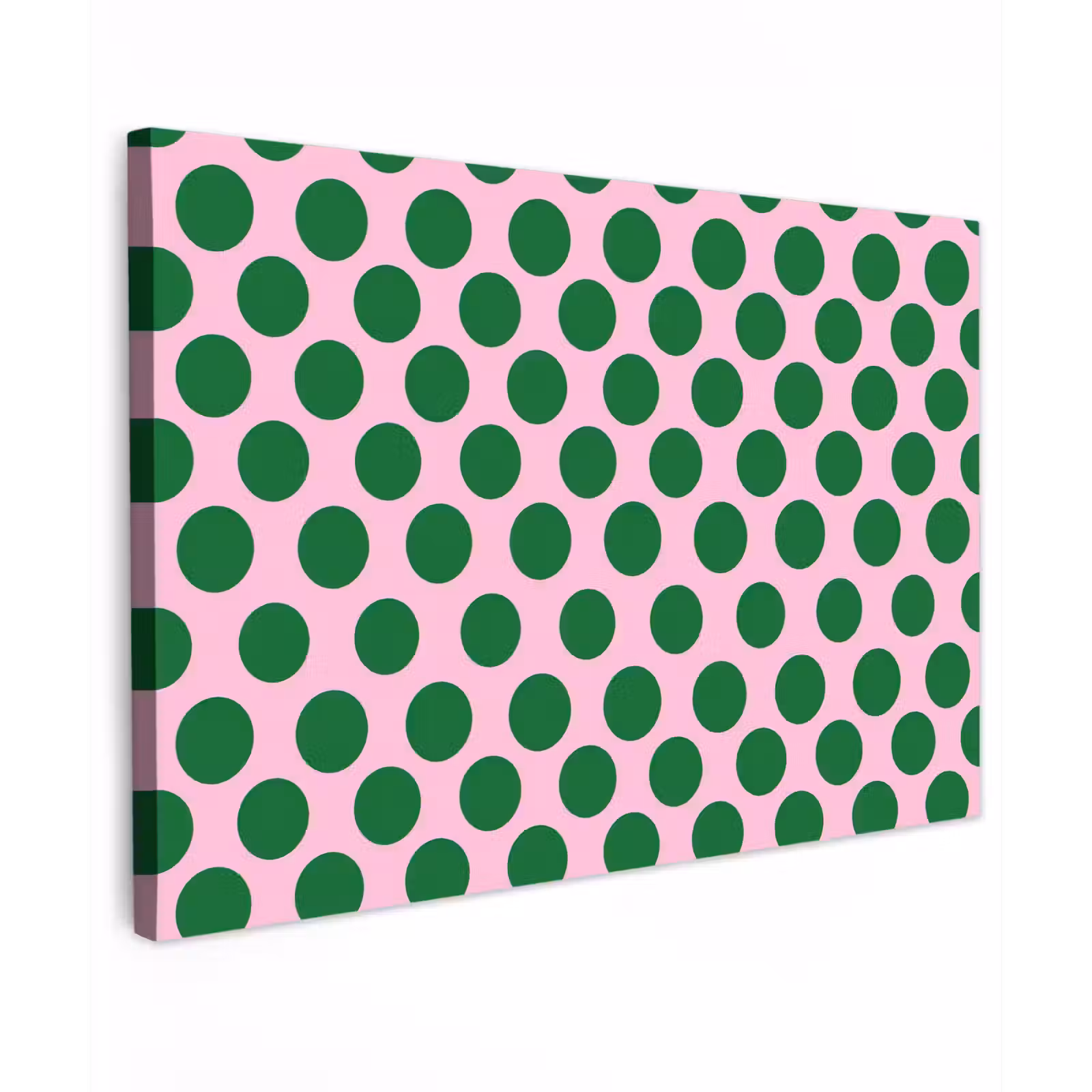 Canvas schilderij - Polkadots - Patroon - Groen — 1