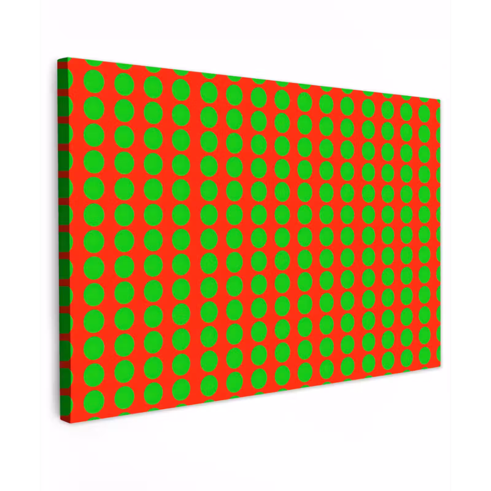 Canvas schilderij - Stippen - Patroon - Groen — 1