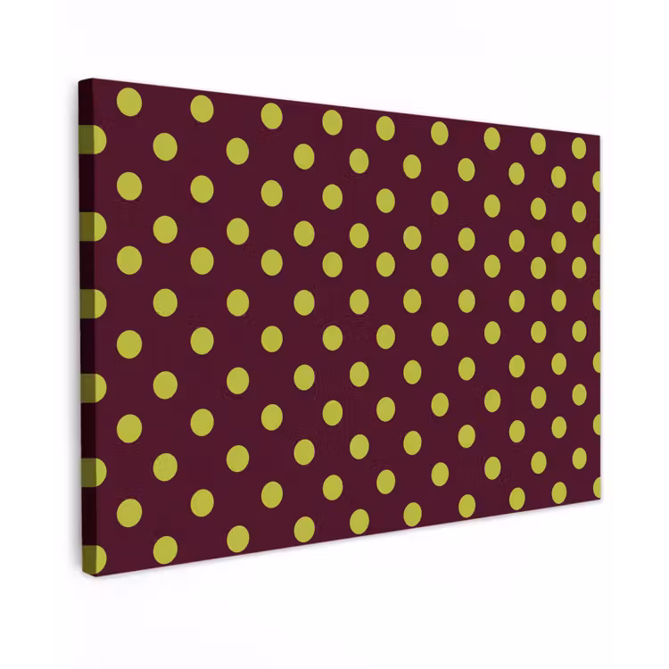 Canvas schilderij - Klassiek - Stippen - Groen — 1