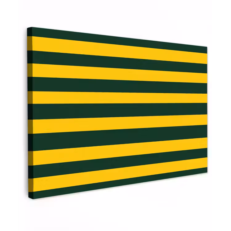 Canvas schilderij - Klassiek - Strepen - Groen — 1