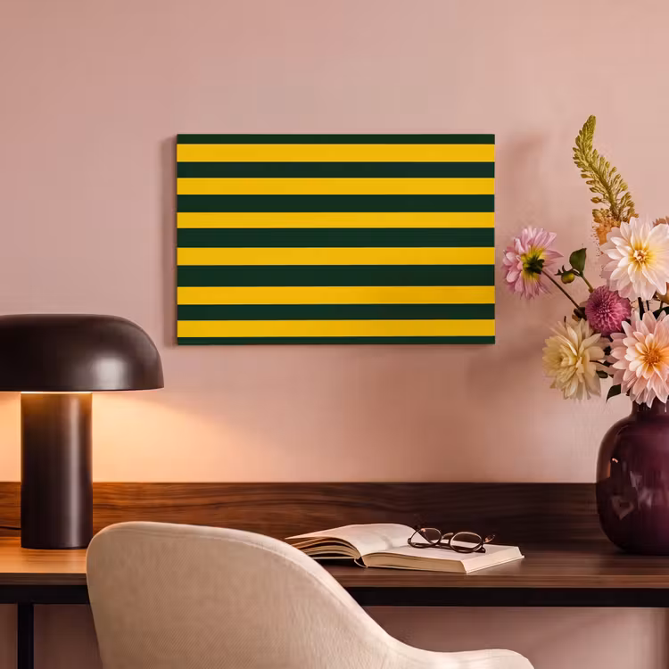 Canvas schilderij - Klassiek - Strepen - Groen — 4