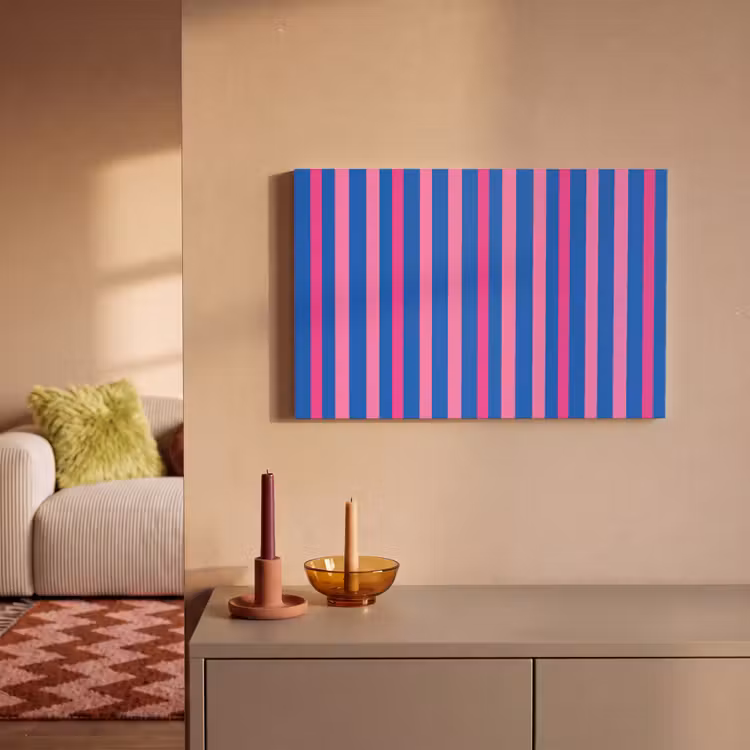 Canvas schilderij - Modern - Optisch - Roze — 2