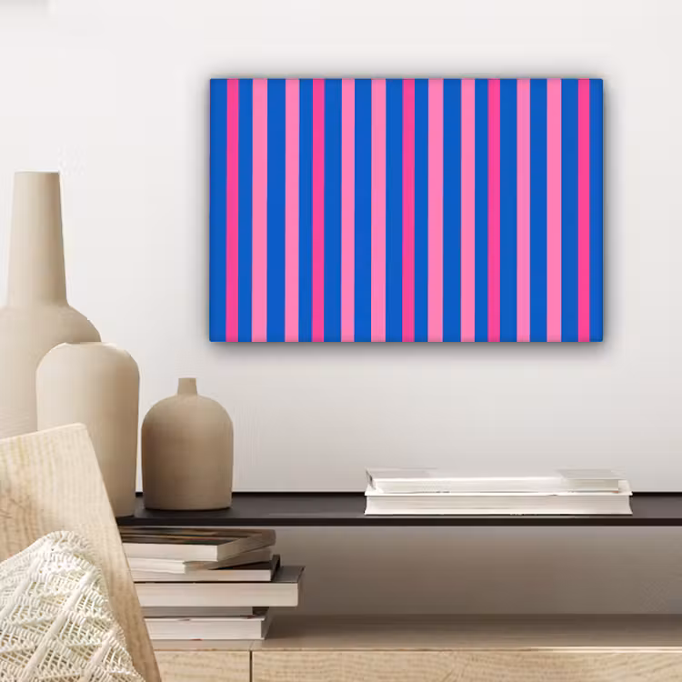 Canvas schilderij - Modern - Optisch - Roze — 5