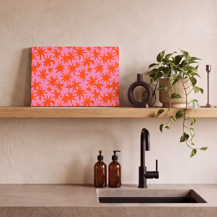 Canvas schilderij - Modern - Sterren - Roze — 3
