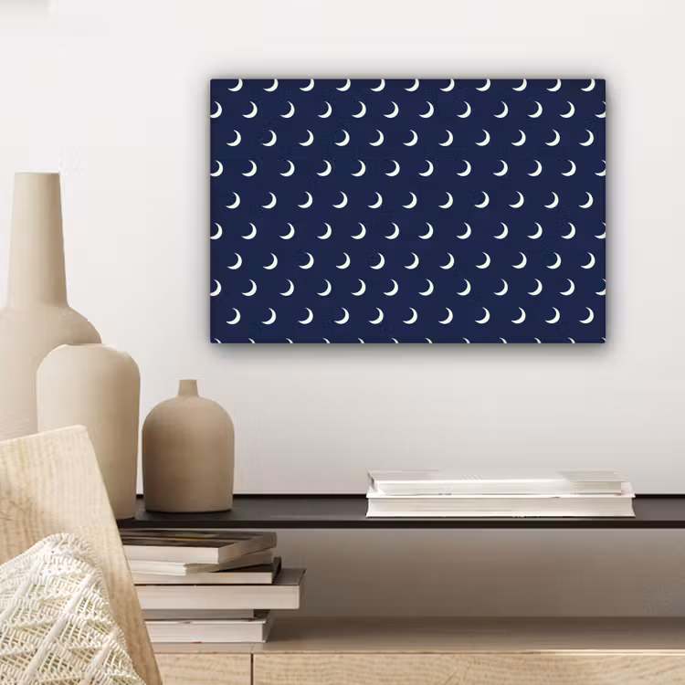Canvas schilderij - Patroon - Manen - Blauw — 5
