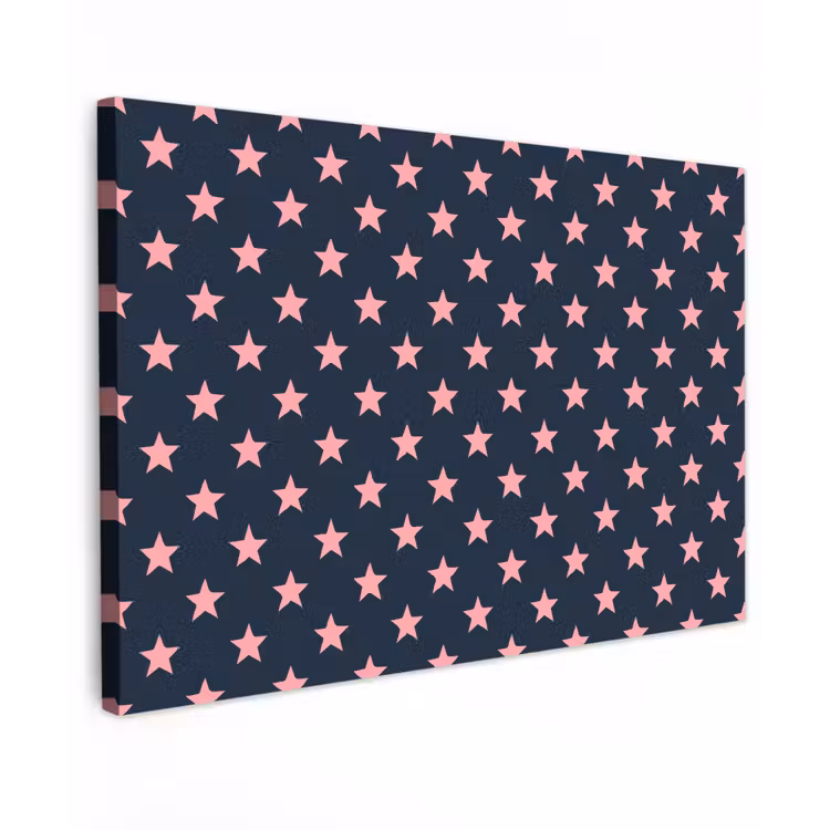 Canvas schilderij - Patroon - Sterren - Roze — 1