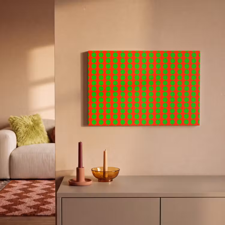 Canvas schilderij - Stippen - Patroon - Groen — 2