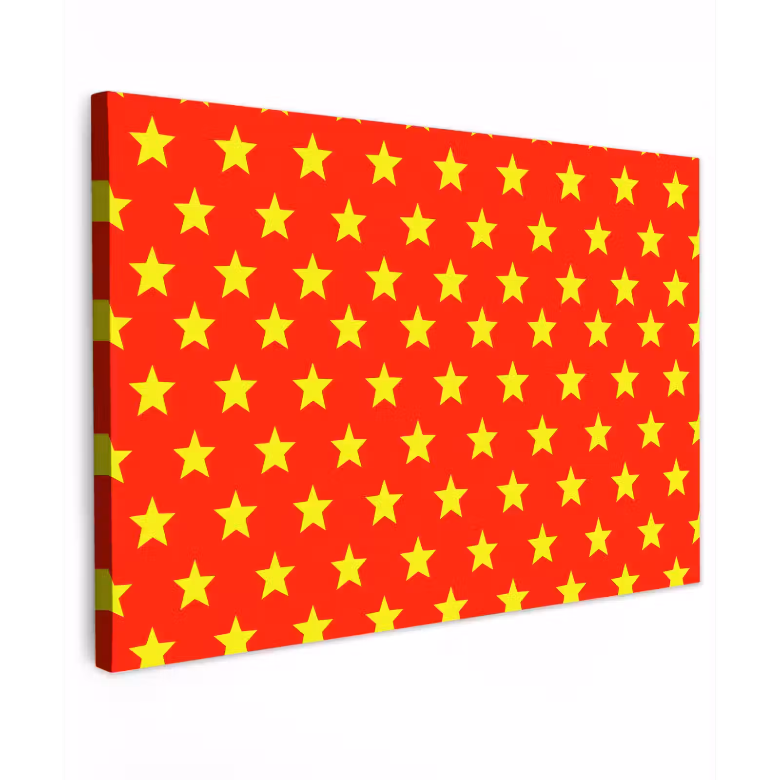 Canvas schilderij - Ster - Patroon - Geel — 1