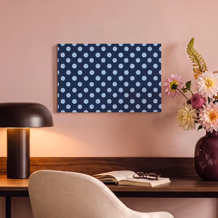 Canvas schilderij - Klassiek - Dots - Blauw — 4