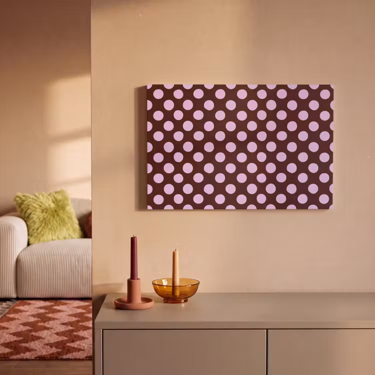 Canvas schilderij - Klassiek - Stippen - Paars — 2
