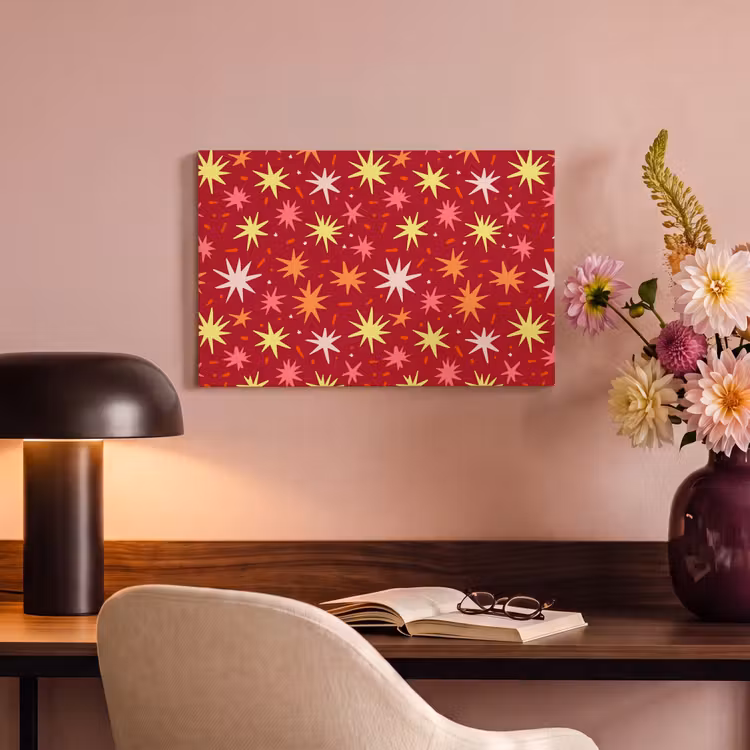 Canvas schilderij - Sterren - Speels - Rood — 4