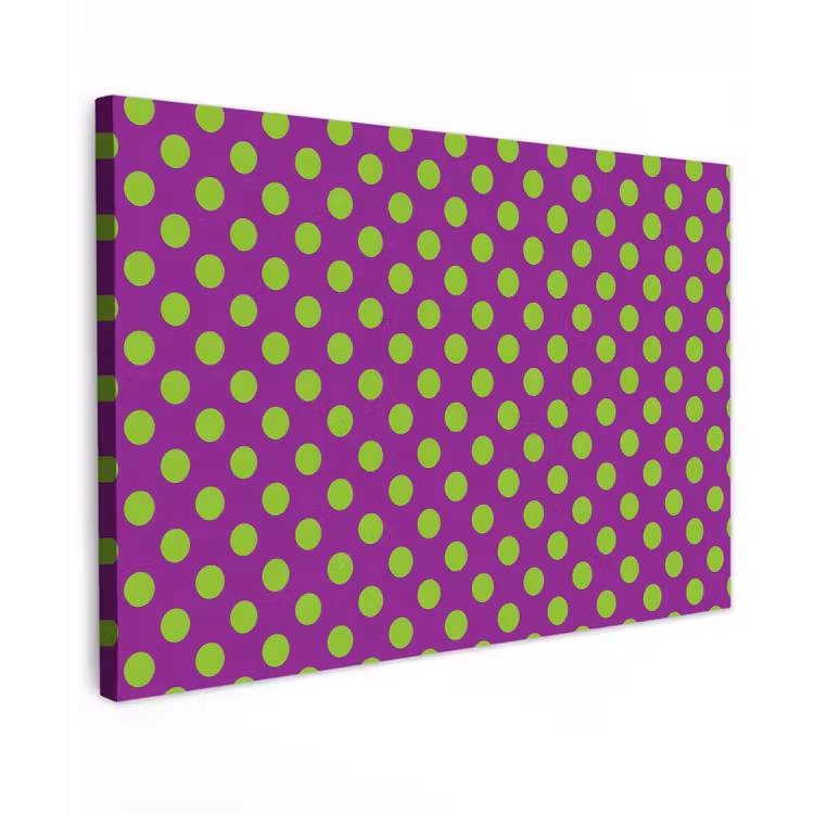 Canvas schilderij - Stippen - Klassiek - Groen — 1