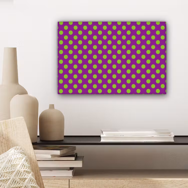Canvas schilderij - Stippen - Klassiek - Groen — 5