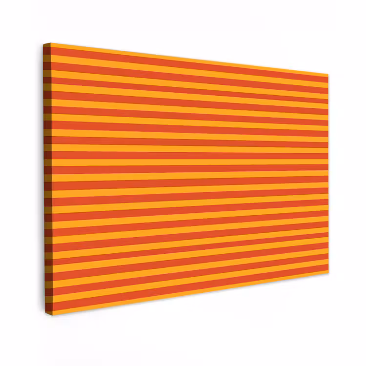 Canvas schilderij - Strepen - Patroon - Oranje — 1