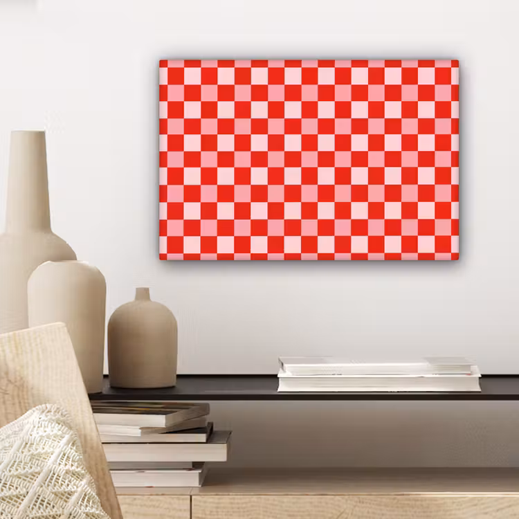 Canvas schilderij - Vierkant - Klassiek - Rood — 5