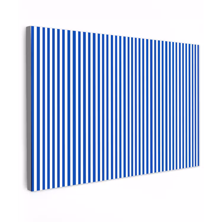 Canvas schilderij - Klassiek - Strepen - Blauw — 1