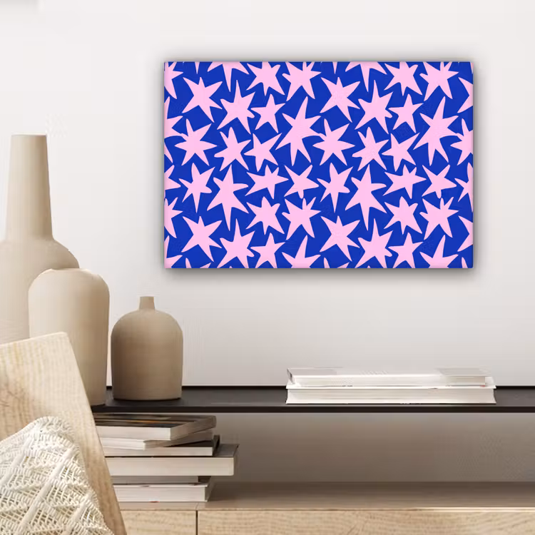 Canvas schilderij - Modern - Sterren - Blauw — 5